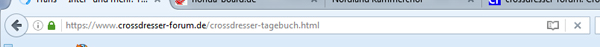 Browserzeile Crossdresser-Tagebuch