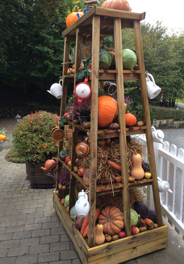 Kaffekannen und Erntegut