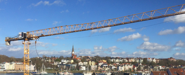 Flensburg mit Kran