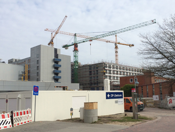 Baustellen auf dem Gelände der Uni-Klinik in Kiel