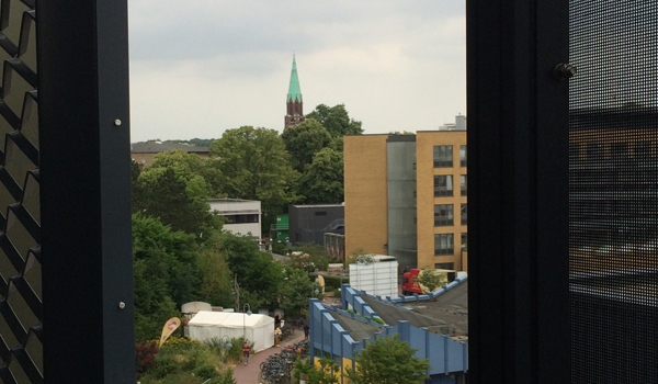 Blick aus dem Parkhaus der Uni-Klinik