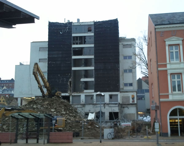 Parkhaus-Abriss in Flensburg