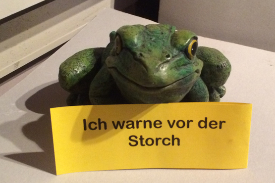 Warnung vor der Storch