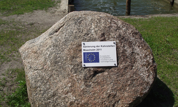 Gedenkstein:&nbsp;Sanierung der Kahnstellen